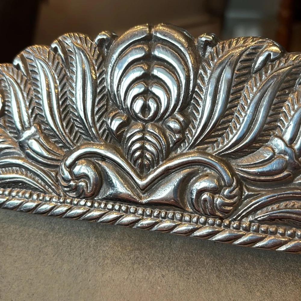 Vintage Ashleigh Manor Art Nouveau Style‎ Cast Aluminum Picture Frame 5 x 7